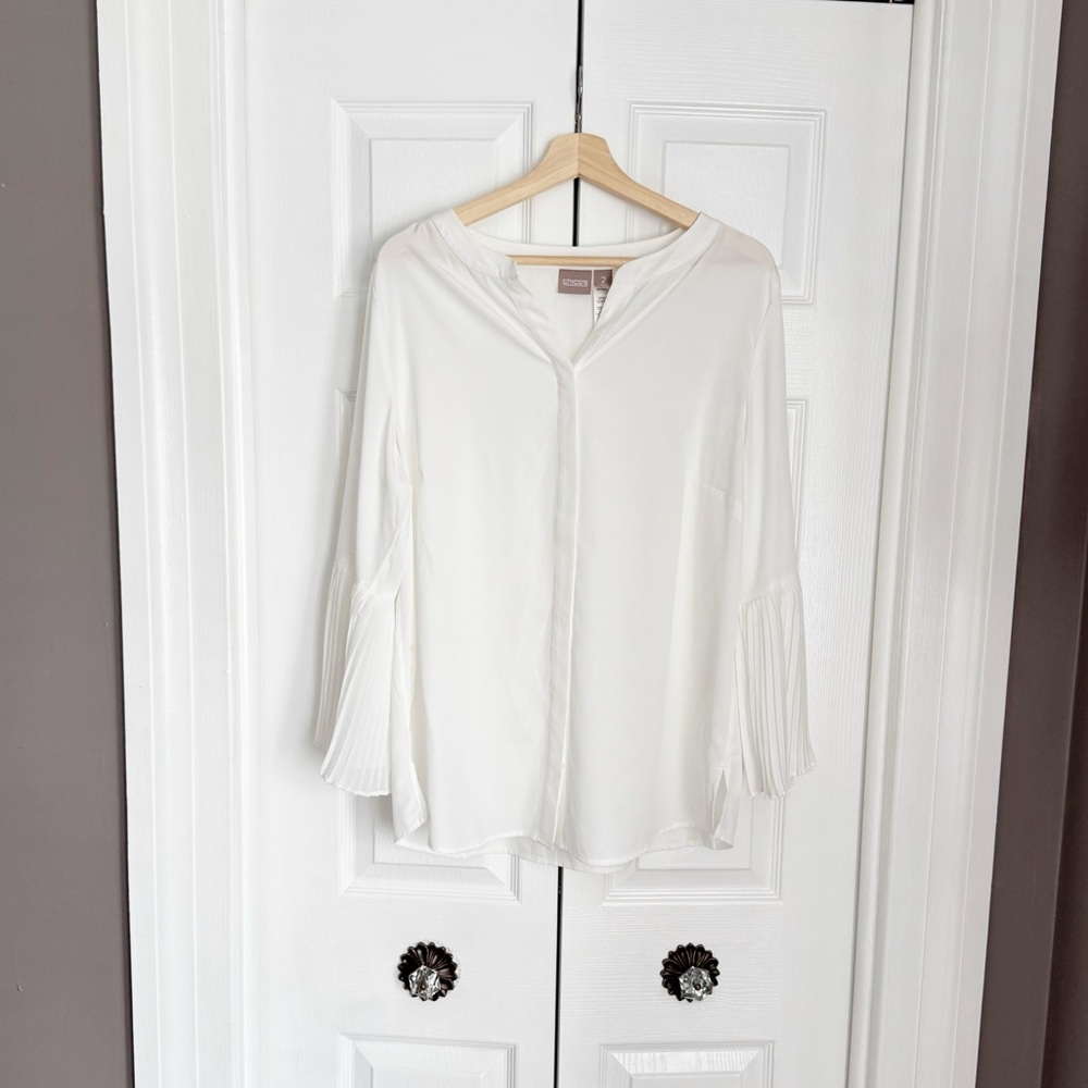 Accordian sleeve Chico’s blouse